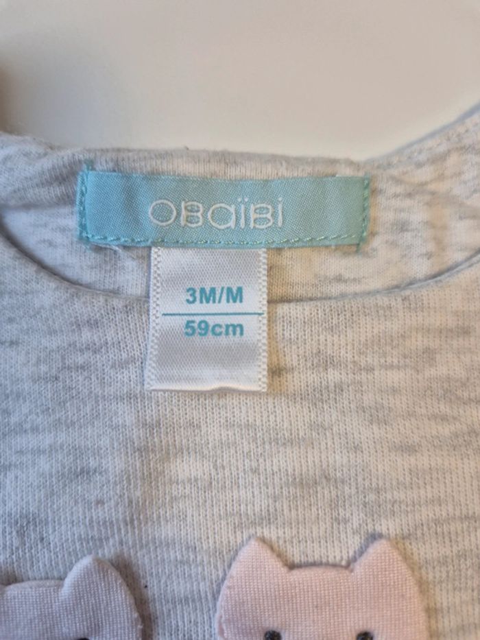 Sweat Obaïbi taille 3 mois 59 cm - photo numéro 4