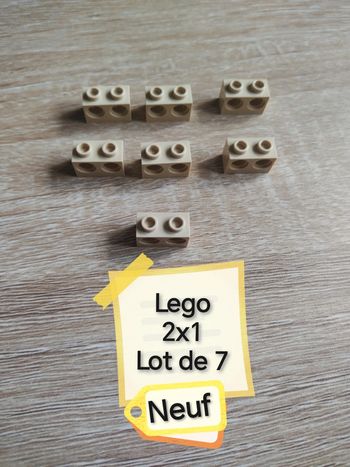 Lego 2x1 beige clair lot de 7