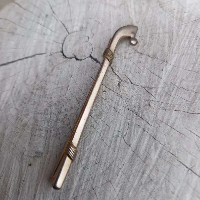 Pince à cravate vintage dorée - photo numéro 2