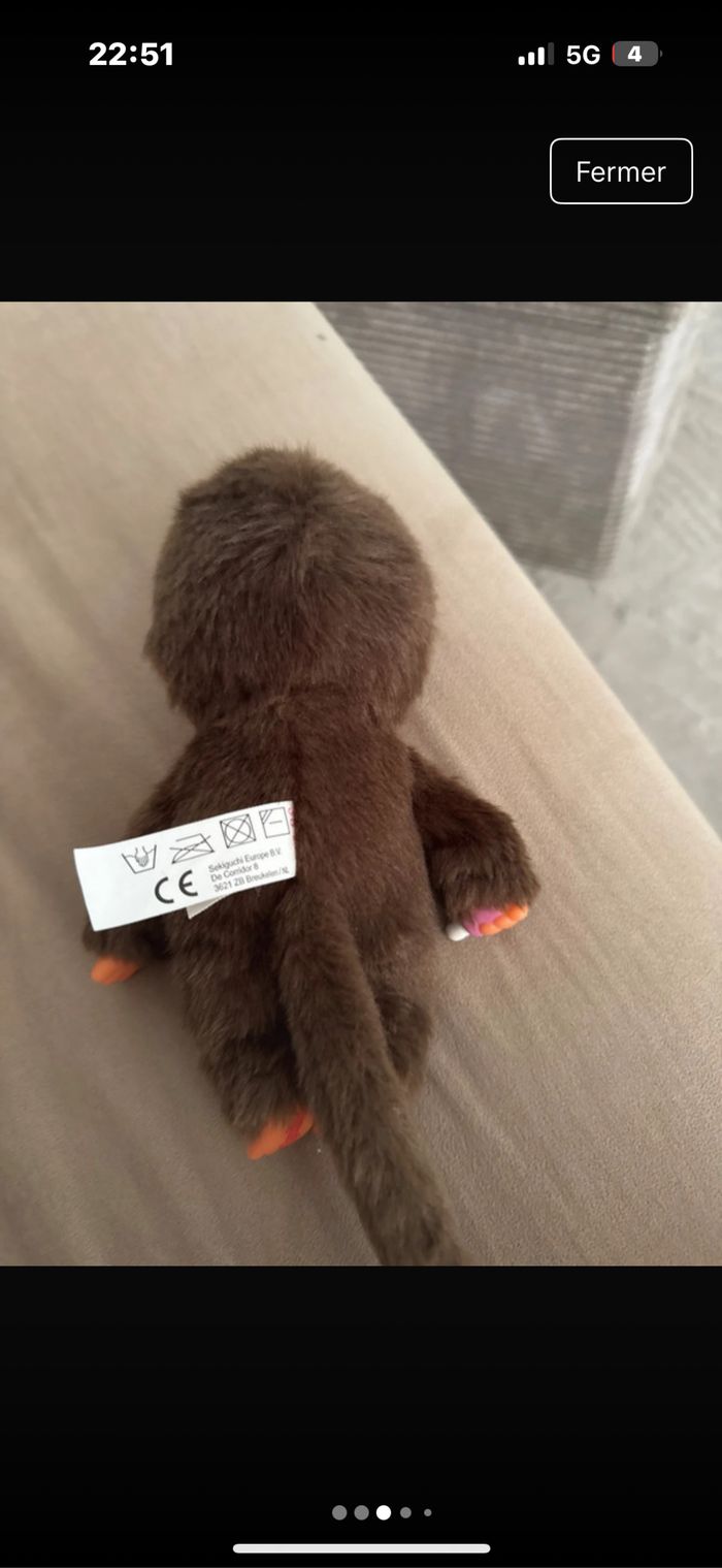 Peluche monchichi très bon état - photo numéro 4