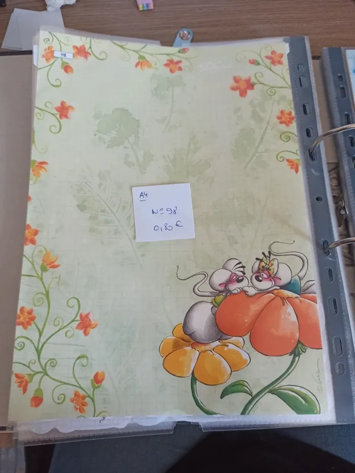 Feuille Diddl A4 98 0,80€