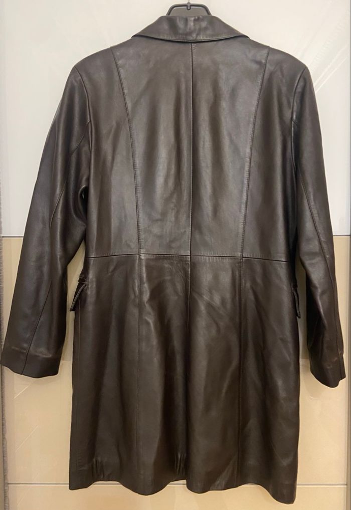 Trench en cuir marron XL - photo numéro 5