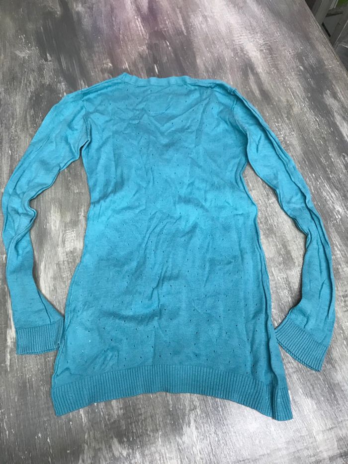 Gilet bleu turquoise. - photo numéro 3