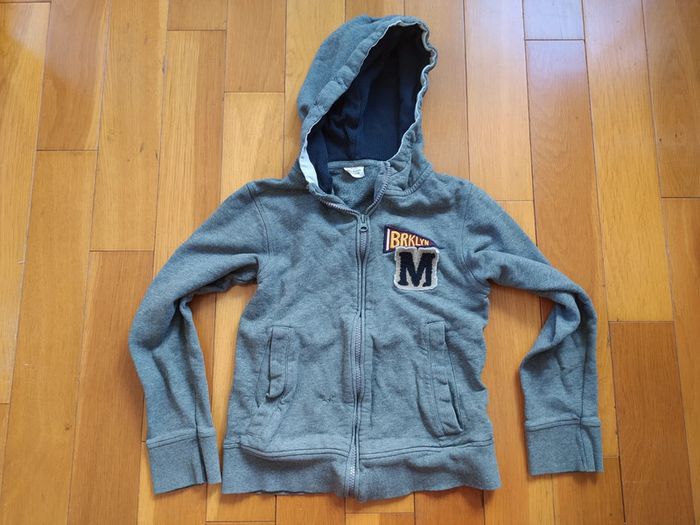 Sweat à capuche bleu tape à l'oeil 12 ans