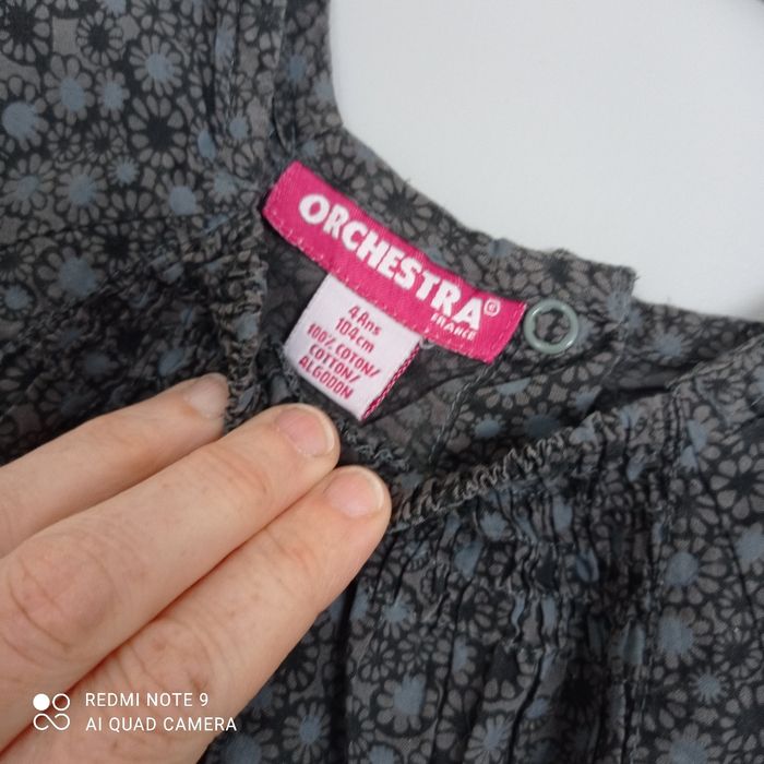 Blouse grise à fleurs 4ans Orchestra - photo numéro 4