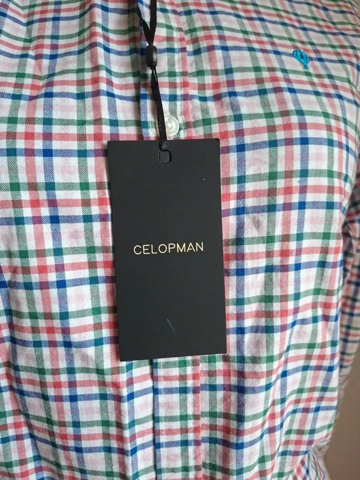 Chemise vintage à carreaux - coupe oversize, Celopman, neuve, taille XS - photo numéro 2