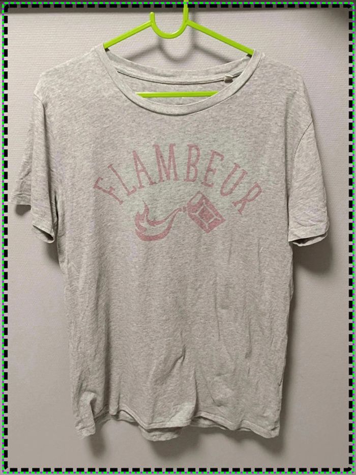 🔥 T-shirt "Flambeur" Bizbee gris - Taille M - photo numéro 3