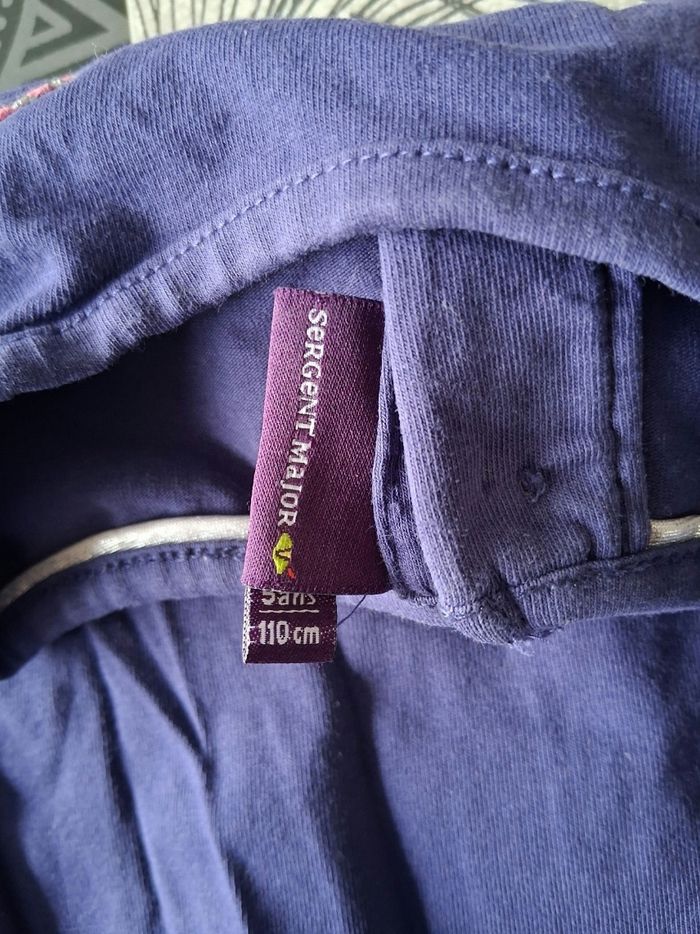 T-shirt fille manches longues bleu marine 5 ans - photo numéro 9