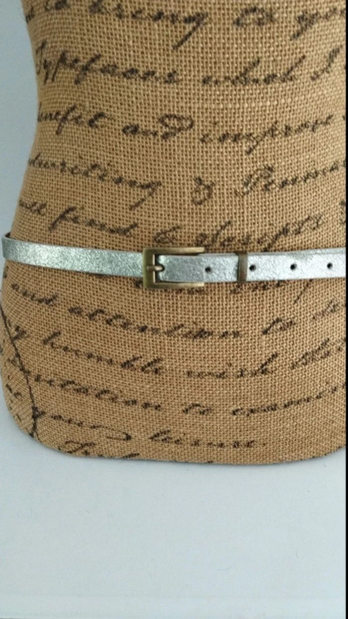 Ceinture argenté fine 90 cm - photo numéro 4