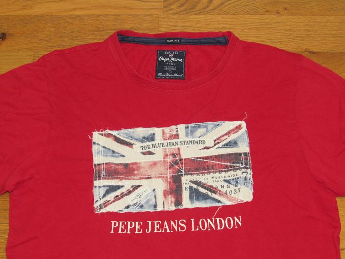 T-shirt Pepe Jeans London rouge - Taille S - photo numéro 2