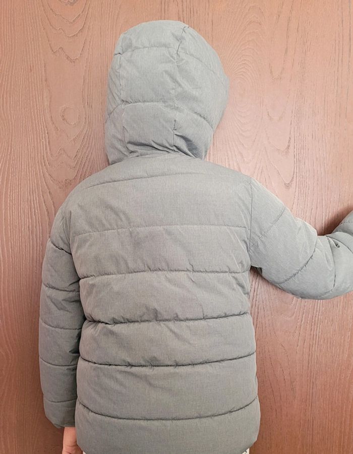 Manteau chaud d'hiver gris garçon 8 ans United Colors of Benetton - photo numéro 3