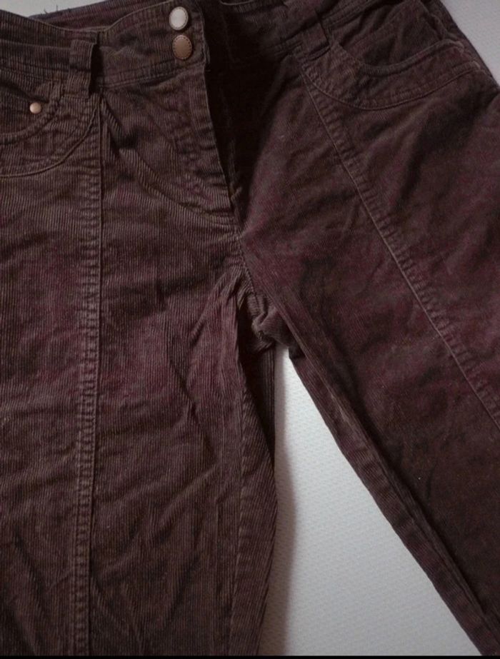 Pantalon velours marron 38 - photo numéro 3