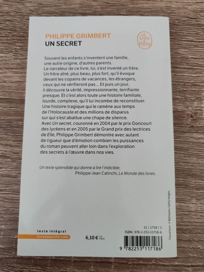 Philippe Grimbert 🌸 Un secret - photo numéro 2