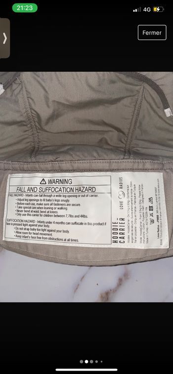 Porte bébé love radius