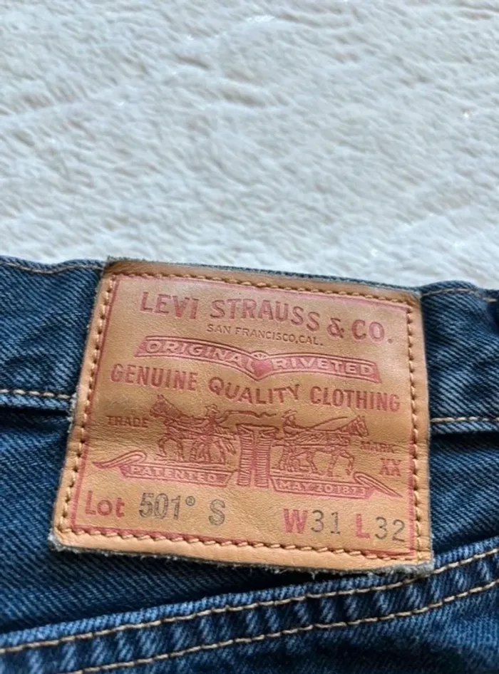 Jean levi’s lot 501 S bleu foncé homme coupe slim taille W28 38 M L32 - photo numéro 2