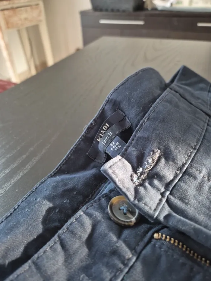 Pantalon droit marine - photo numéro 2