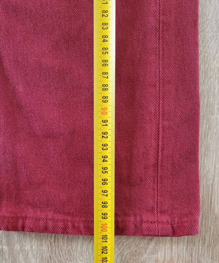 Jean Levi's 501 femme vintage 90's Made in USA bordeaux rare Taille 34 - photo numéro 12