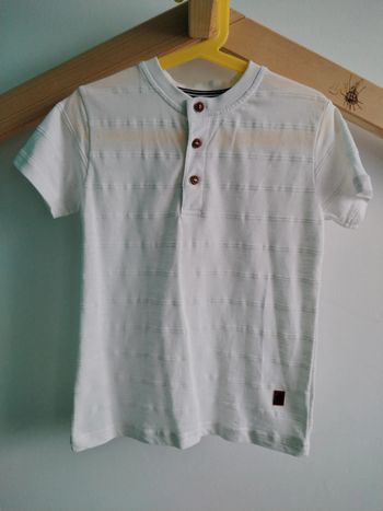 Polo manches courtes blanc Zeeman 7/8 ans