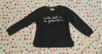 T shirt interdit de me gronder 6ans