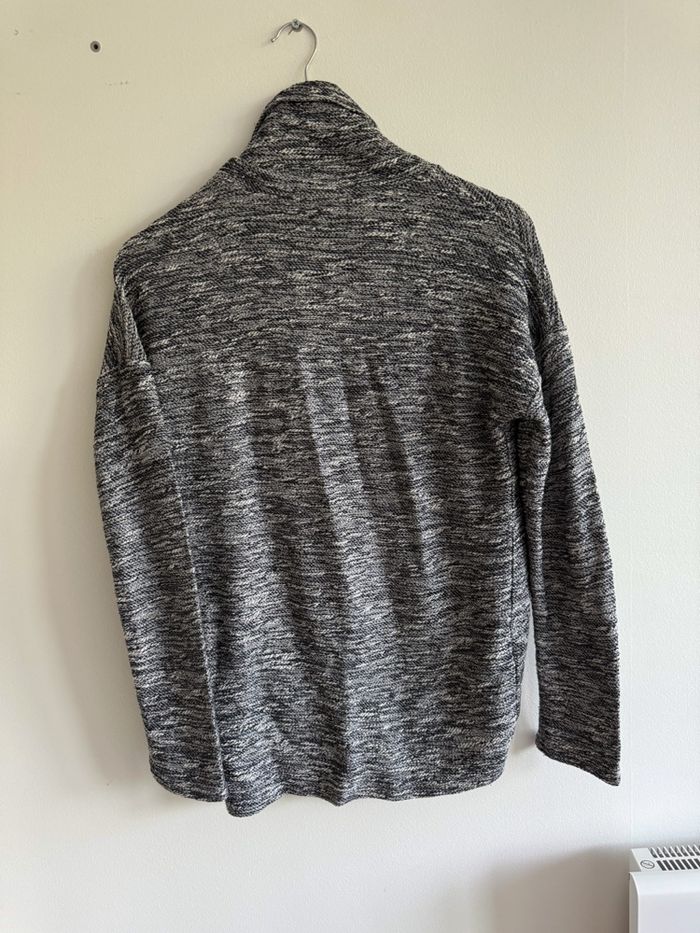 Gilet cardigan noir blanc chiné kiabi taille 36 S - photo numéro 3