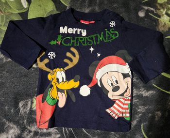 Tee-shirt Noël Mickey et pluto disney 6 mois