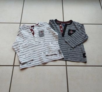 2 tee-shirts manches longues