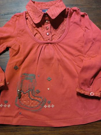 Tee shirt effet chemise