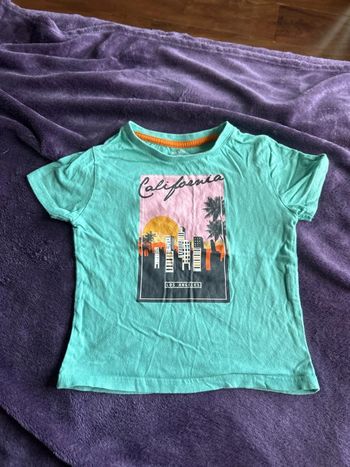 T-shirt maches courtes garcon thème Californie Los Angeles Kiabi taille 3 ans