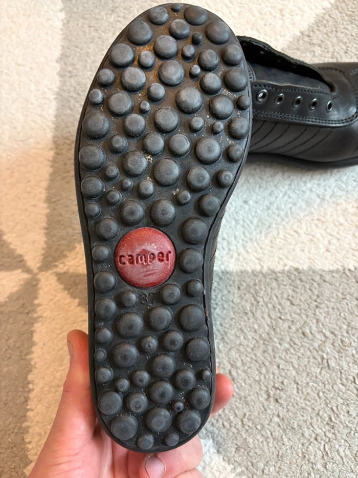 Basket en cuir noir Camper Taille 37 - photo numéro 5