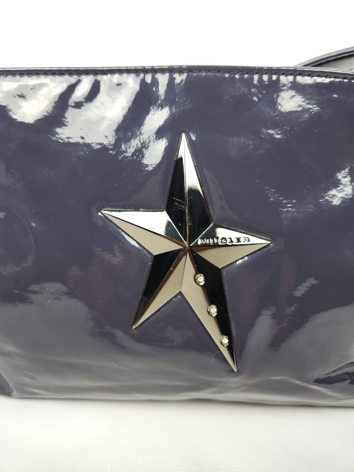 Sac à Main Thierry Mugler Vintage en Cuir Verni Violet - photo numéro 2