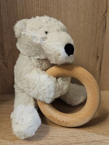 Peluche hochet JellyCat Ours polaire