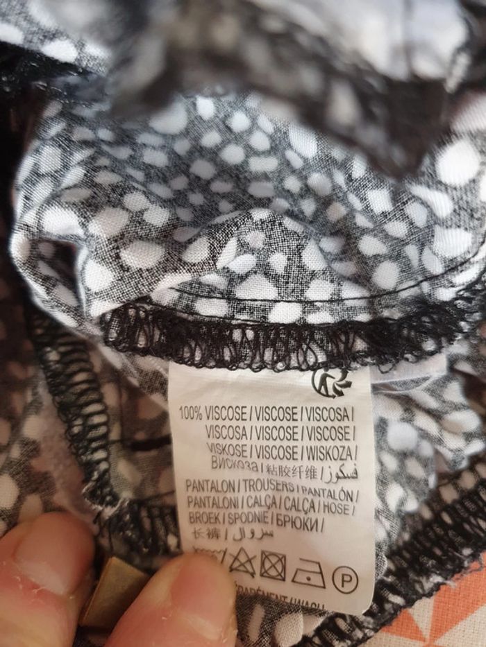 Pantalon kiabi 4 xl noir et blanc - photo numéro 4