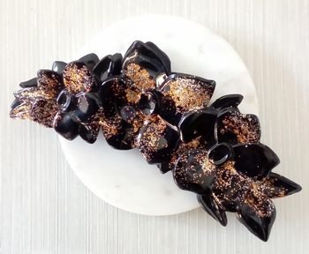 🖤 Pince à cheveux noire à paillettes vintage 🖤