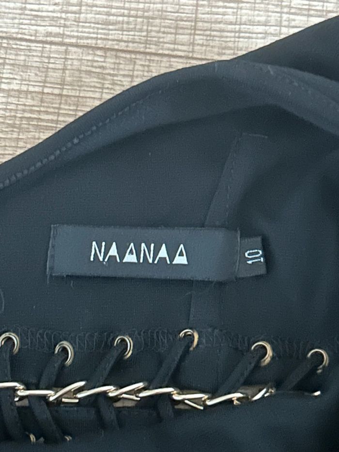 Robe noire et dorée NaaNaa taille US 10 jamais portée - photo numéro 15