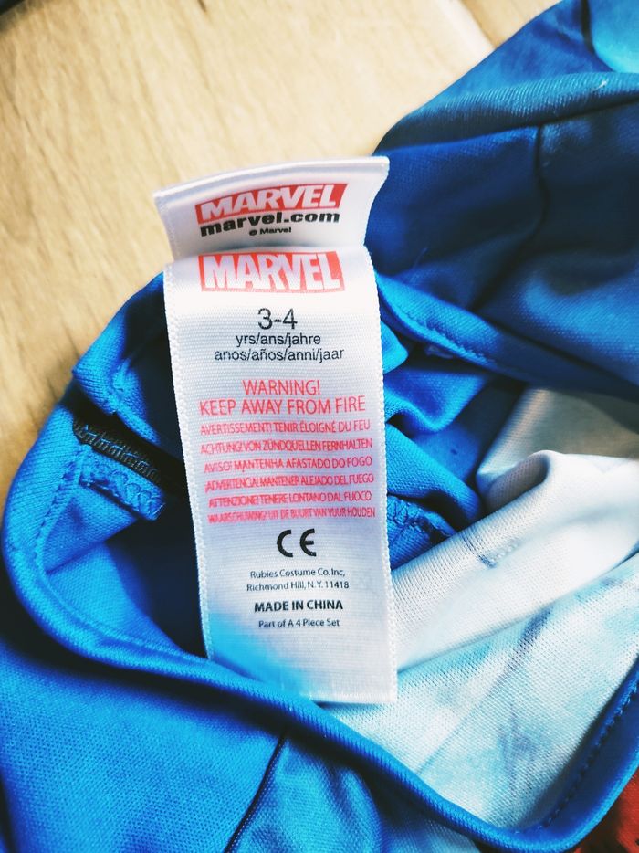 🥸 Déguisement /costume rembourré avec cagoule Captain America marvel avengers pour enfant - photo numéro 3