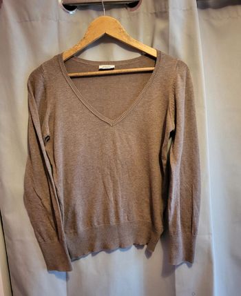 Pull en col V marron taille M
