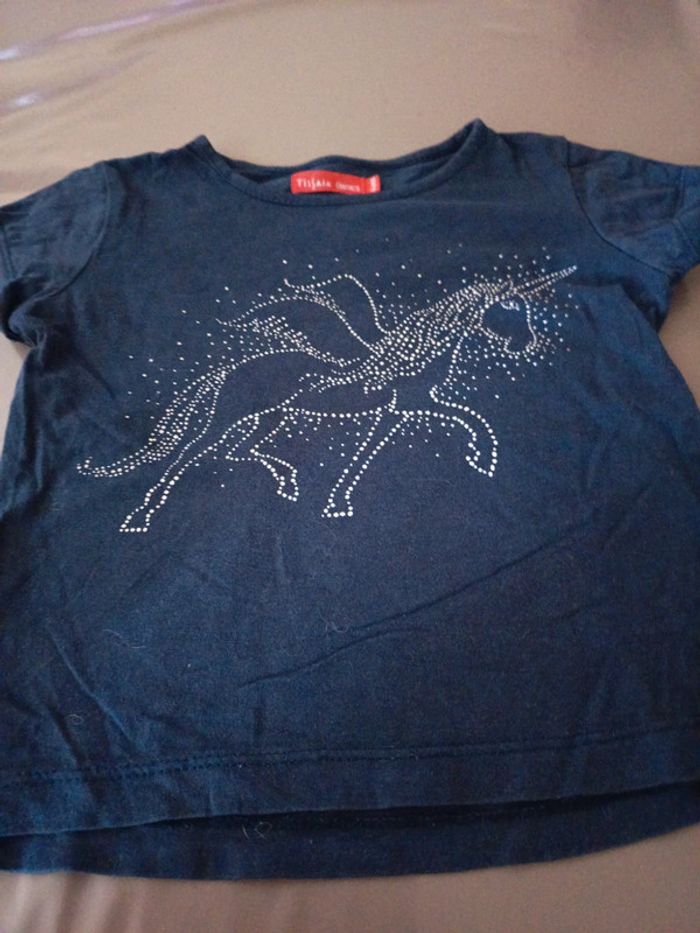 Tee shirt marine licorne - photo numéro 2