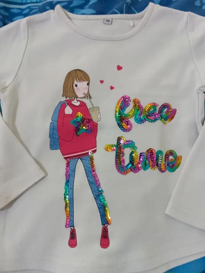 T shirt manches longues 4 ans - photo numéro 2