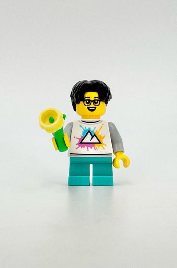 Lego Ideas Le Jardin Botanique : Le Garçonnet offrant une fleur (visage double) - NEUF