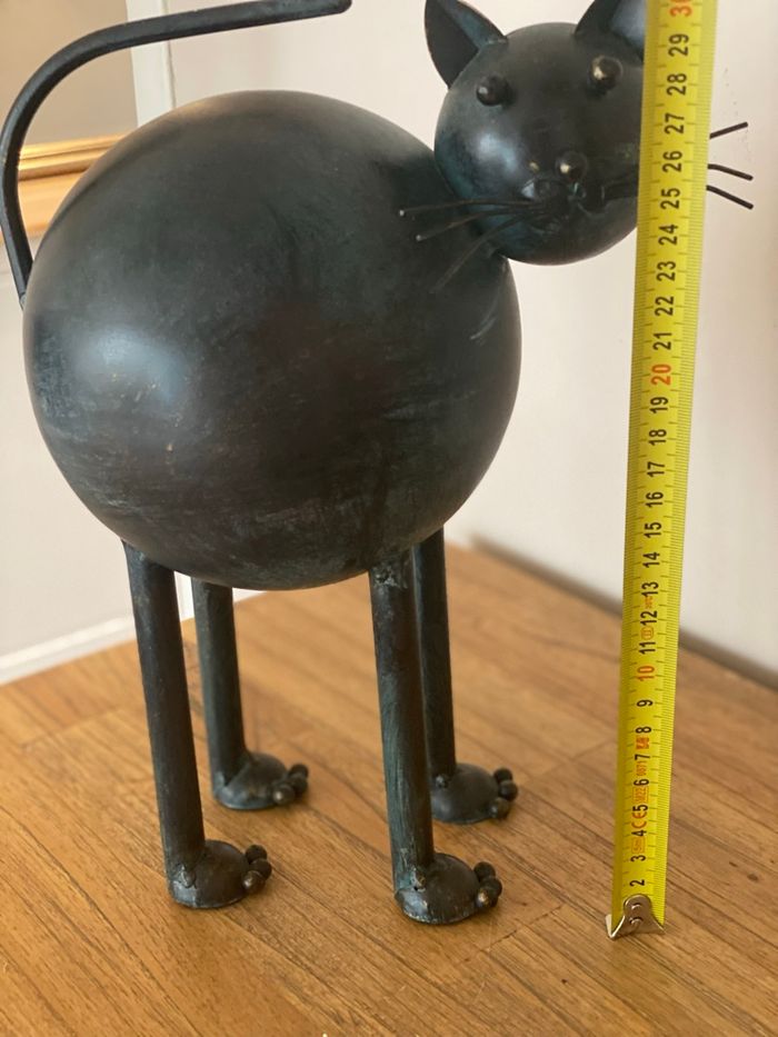 Chat décoratif en métal - photo numéro 2