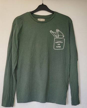 T-shirt manche longue vert foncé Zara
