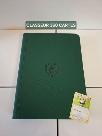 Binder classeur vert pour 360 pochettes cartes a collectionner Pokémon TCG