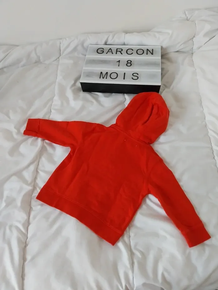 Pull à capuche garçon 18 mois Prend ton pouce - photo numéro 2