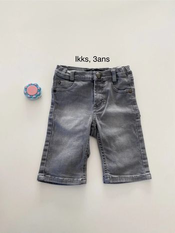 Bermuda jean gris ikks 3 ans