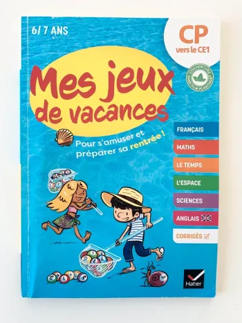 📖 Cahier de vacances - Mes jeux de vacances - Du CP vers le CE1