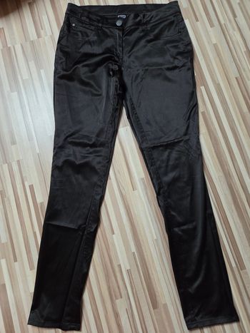 Pantalon satiné noir femme taille 38