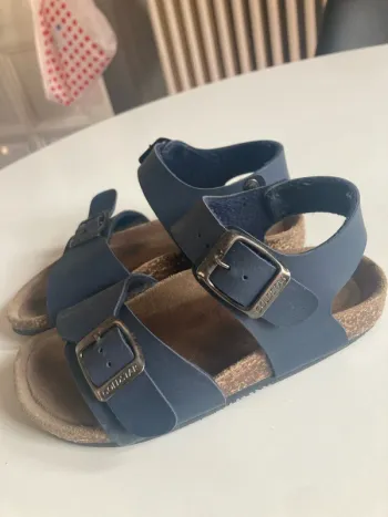 Sandales cuir bleu marine 30