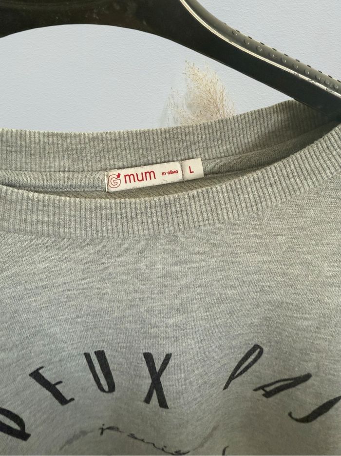 Joli pull sweat femme de grossesse gris T40/L - photo numéro 4