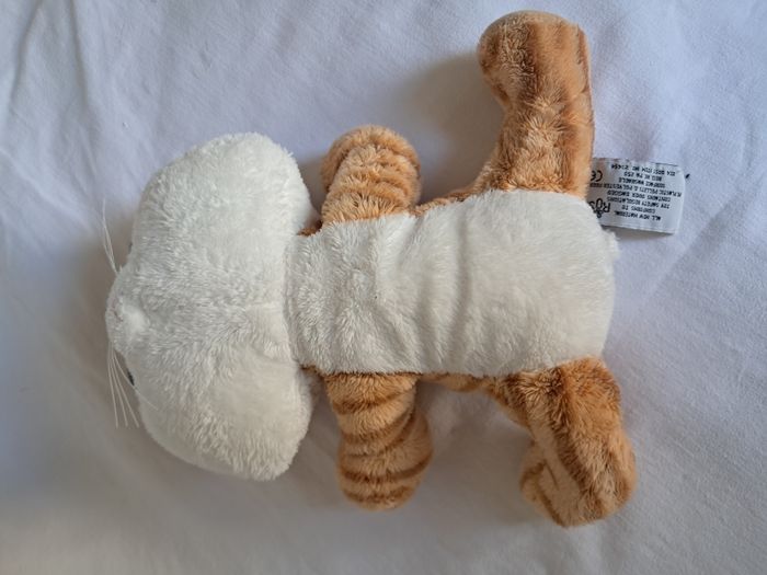 Peluche nounours chat roux orange tigré yeux verts Chilie Russ Berrie - photo numéro 5