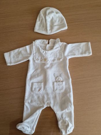 Pyjama et son bonnet mixte sergent major naissance 50cm